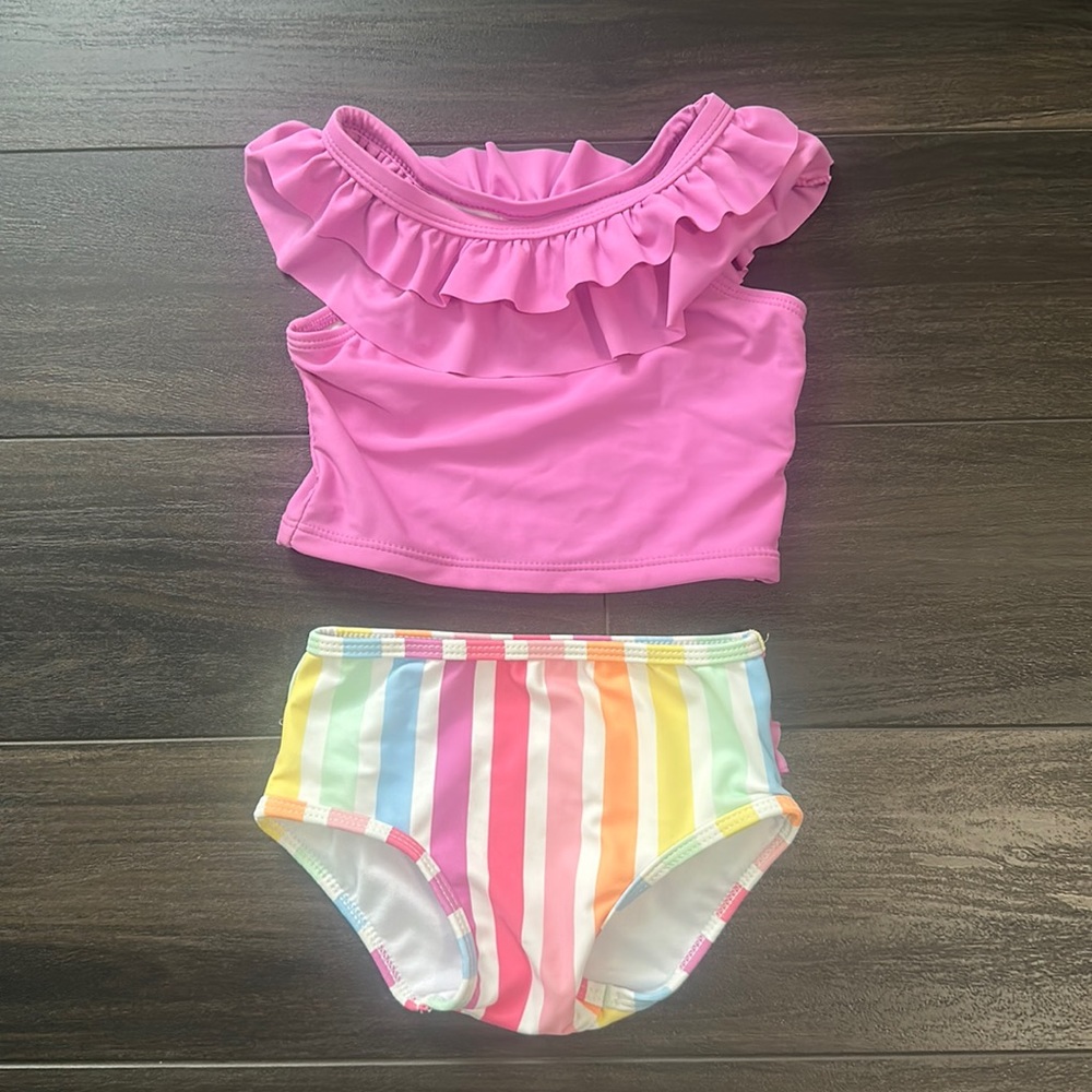 Ruffle Butts Orchid Dream Stripe Tankini 18-24 months